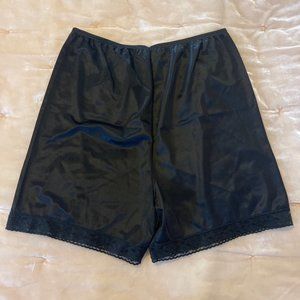 Vintage black lace and nylon bloomers